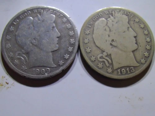 1909-s &13 barber half dollar
