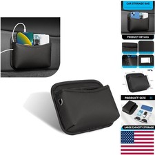 Luxury Leather Car Console Organizer With Multi-pocket Design - Universal Fit Luxury Leather Car Console Organizer With Multi-pocket Design - Universal Fit