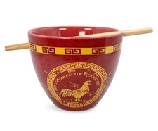 Year Of The Rooster Chinese Zodiac Ceramic Dinnerware Set | Includes 16-Ounce...
