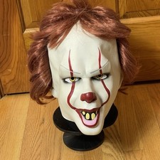 Pennywise Latex Clown IT Mask Adult Size Warner Brothers WB