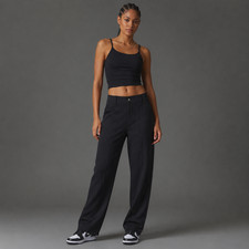 JORDAN Women's New Pants SMALL Black Standard Fit Coupe Zip Ankle FN5446-010