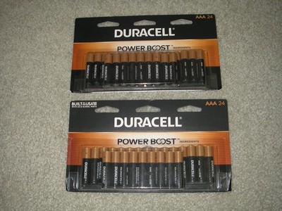 2X New Duracell Power Boost Pack of 24 Alkaline AAA Batteries