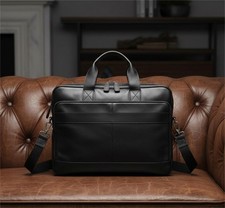 Handmade Men's Genuine Leather Vintage Laptop Messenger Briefcase Bag Satchel