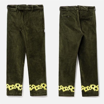 $565 Saintwoods Men s SW Moss Green Velvet Flower Formal Pants 28