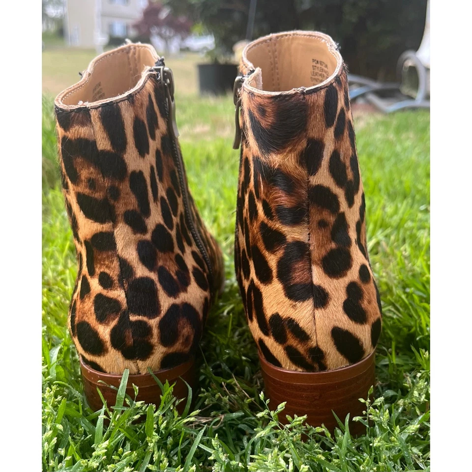 Botines J.Crew Walker pelo de becerro leopardo para mujer talla 8 con estampado animal Foto 4 de 4