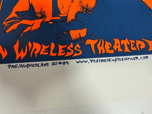 Jermaine Rogers Audioslave Poster Verizon Houston TX 4/18/05 Orange Var 21 x 17 - Picture 9 of 16