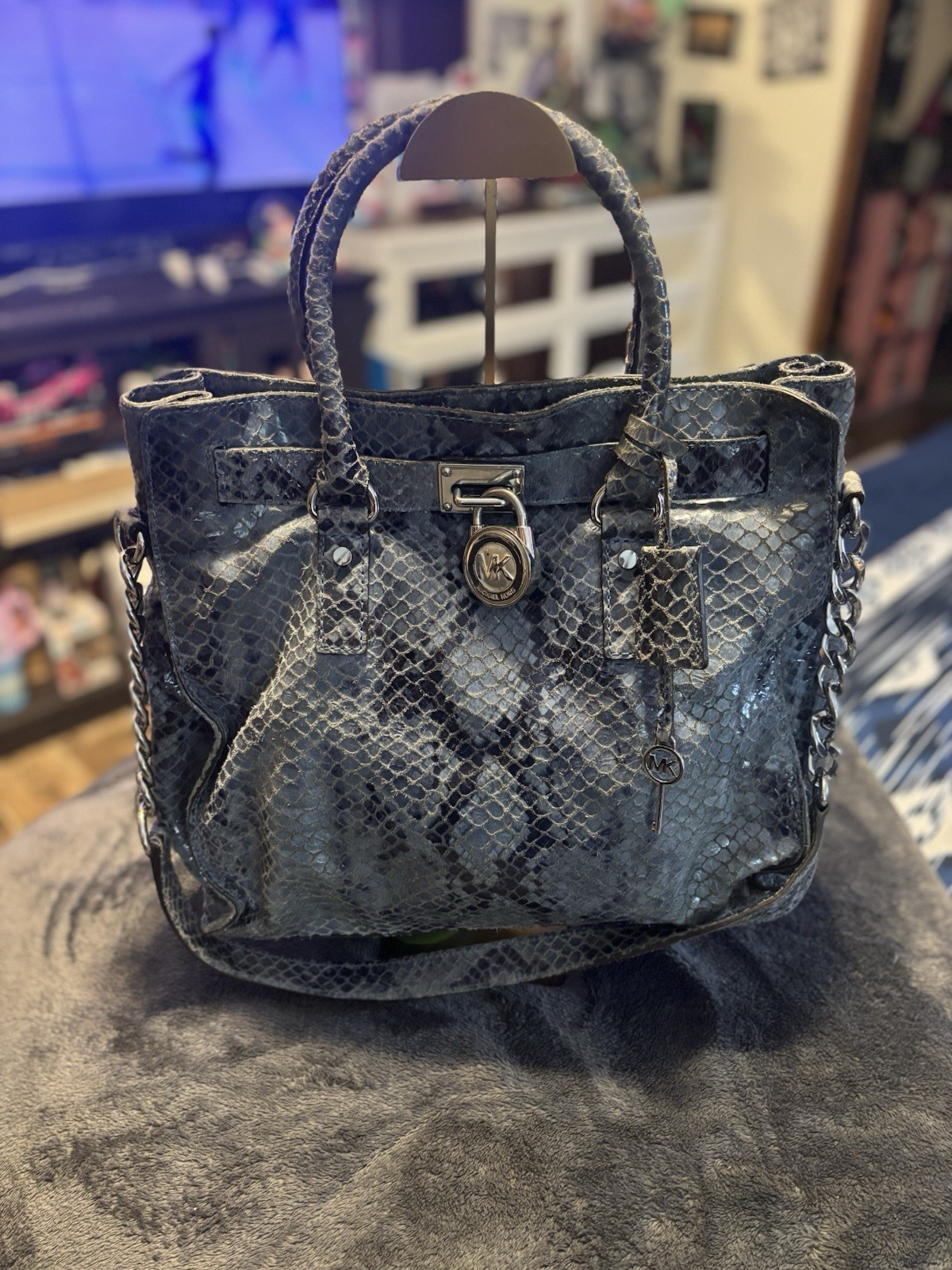 Michael Kors Large Hamilton Python-Print Tote - image 1