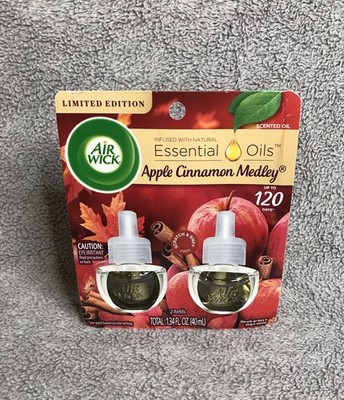 NEW Air Wick Scented Oil Apple Cinnamon Medley Fragrance Plug In Refill