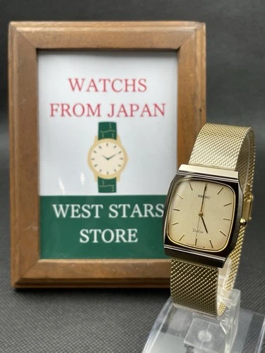 [Excellent] Vintage SEIKO DOLCE 9531-5140 Gold Quartz Men's Watch From JAPAN