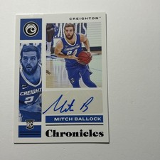 2021-22 Panini Chronicles Draft Picks Signatures Mitch Ballock #CR–MBA (AU,RC)