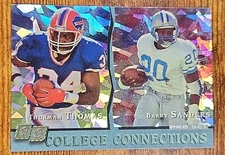 BARRY SANDERS 1993 Pro Set College Connections Prism Insert. #CC1.  LIONS