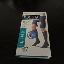 Jobst Active Wear Medical Compression Stockings Cool White 15-20 Medium Knee CT