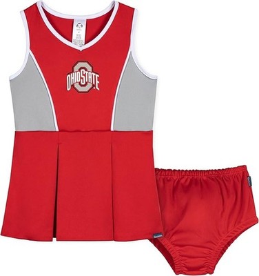 Gerber Baby Girls' Toddler NCAA Ohio State Buckeye Cheer & Bloomer Set 12-Months