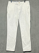 Polo Ralph Lauren Pants Mens 32x32 White Stretch Straight Fit Polo Chino Preppy