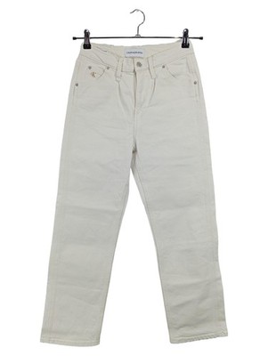 Calvin Klein Jeans High Waist Jeans Damen W27 Beige Ankle Straight Fit