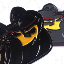 2PCS Gloss Black Scat Pack Emblems For Challenger Charger 6.4L Super Bee Badges