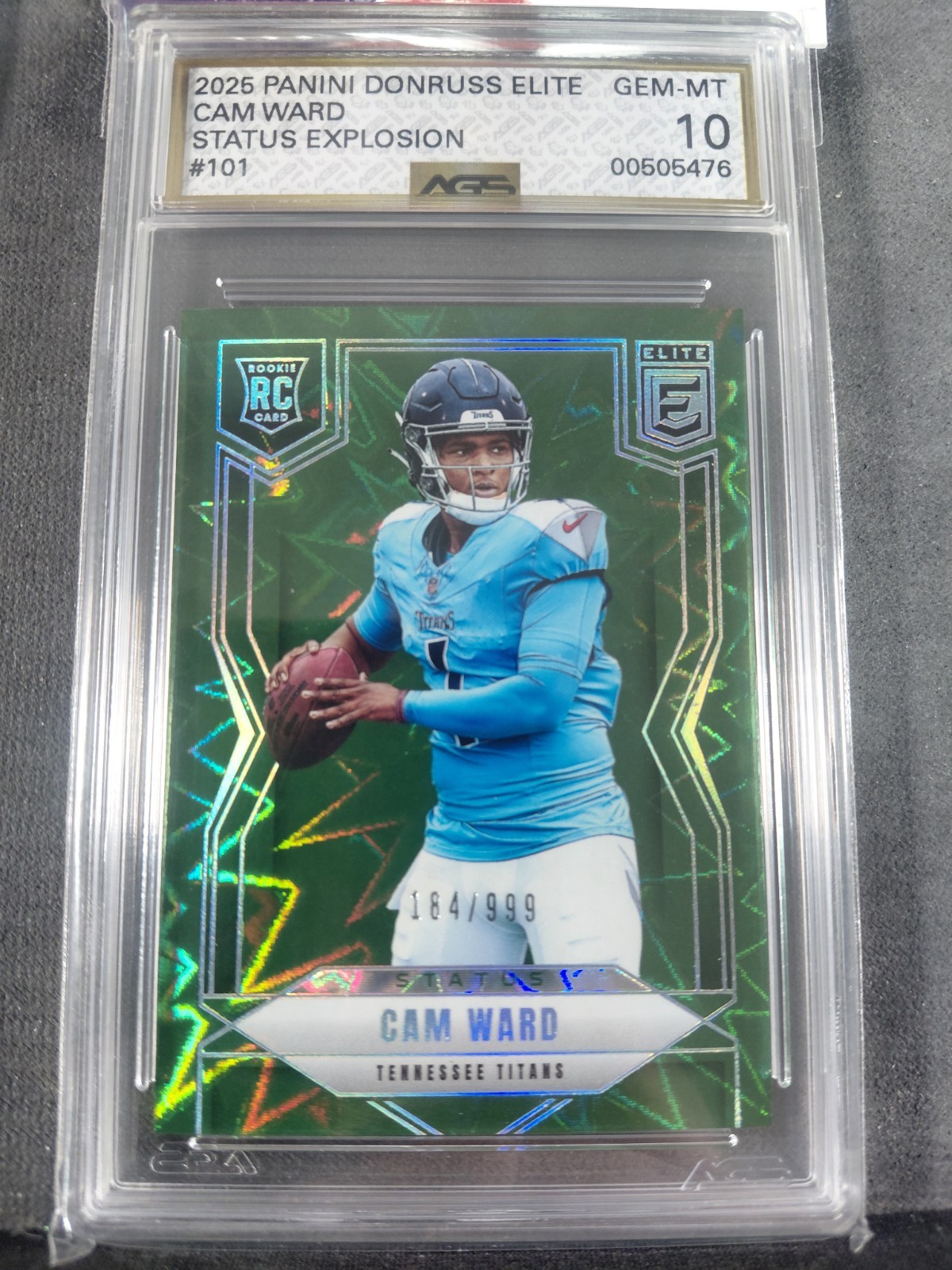 2025 Panini Donruss Elite - Rookies Cameron Ward #101 Status Explosion /999 (RC)