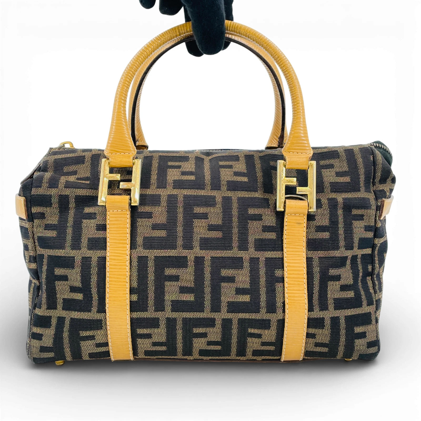Fendi — Auth FENDI ZUCCA Canvas Ladies Handbag KC054