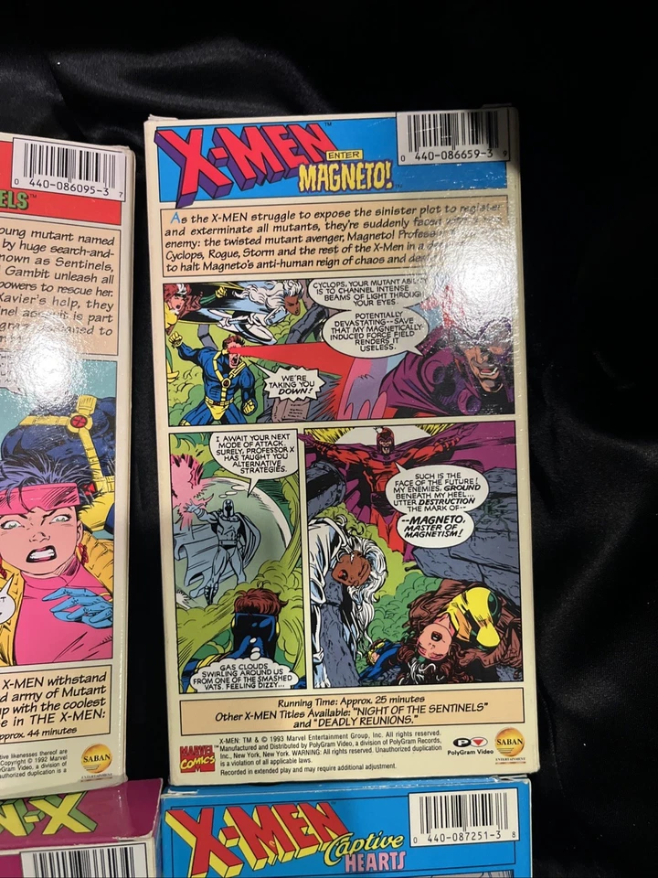 Vintage X-Men Untested VHS Animated Series Lot Of 9 - Vol 1-7, Vol 9 And Pryde Foto 4 de 4