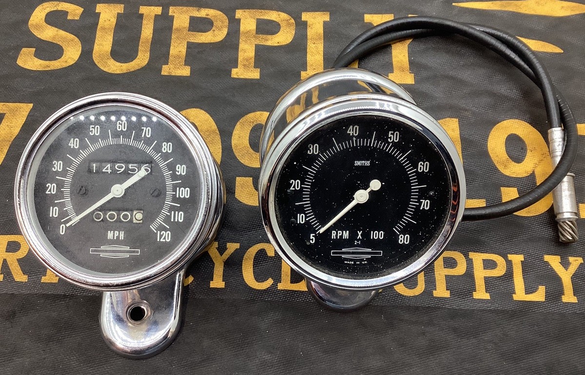 ハーレー xlch xlh 純正 メーター vtg スポーツスター VINTAGE OEM HARLEY SPORTSTER AC SPEEDOMETER SMITHS TACHOMETER SET