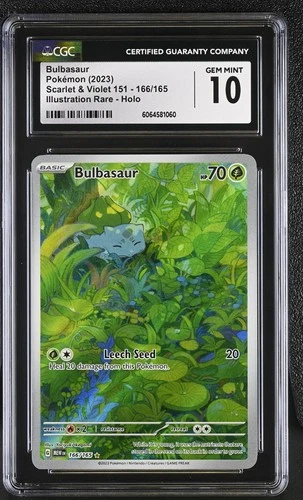 2023 POKEMON SCARLET & VIOLET 151 #166 BULBASAUR CGC 10 GEM MINT