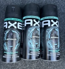Axe Spray Apollo Men's Deodorant Body Spray, Fresh, 2.9 Oz Pack Of 3