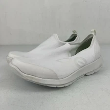 OOFOS Womens OOmg Low Shoe Sz 11 White Mesh Recovery Slip On Sport Flat Loafer