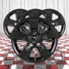 4pc Gloss Black 5 Spoke 17" Snap-On Wheel Skins for 2013-2018 Ram 1500