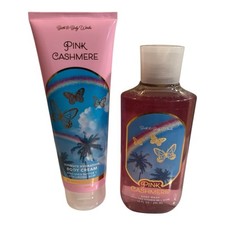 Bath Body Works Pink Cashmere Body Wash Body Cream Set NEW