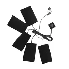 ‵ USB Electric Clothes Five Heater Pads Heating Adjustable Temperature