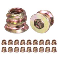 20 PCS M5x8mm Threaded Inserts Hex Drive Zinc Plated Carbon Steel Furniture