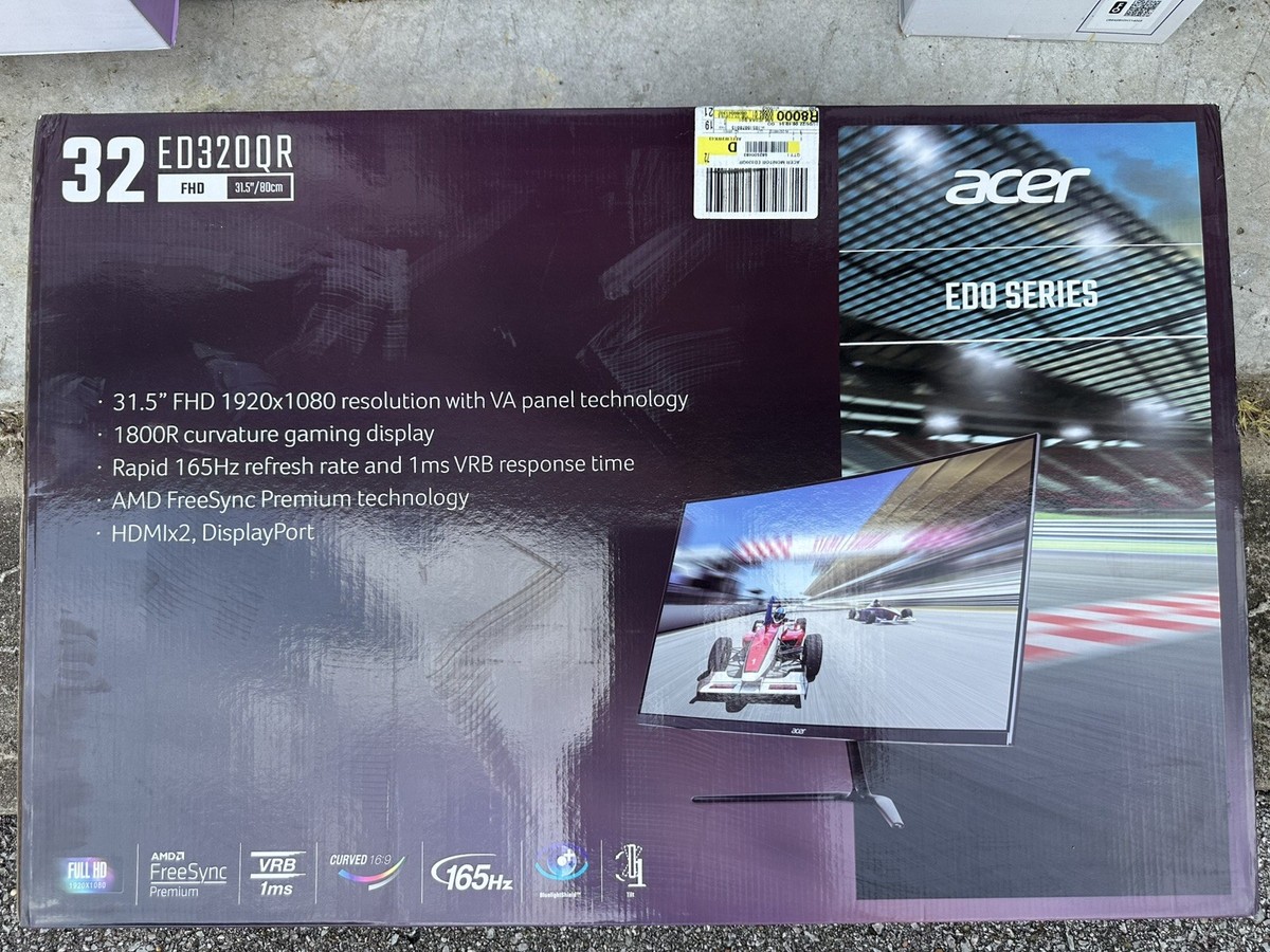 Acer ED320QR S3bmiipx FHD VA LED Monitor Black for sale