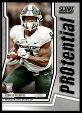 Kenneth Walker III 2022 Score #P-KW PROtential Michigan State Football Card