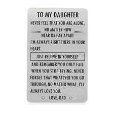 XYBAGS Gifts for Daughter from 3.35 x 2.12 x 0.03 inches, DAD TO DAUGHTER