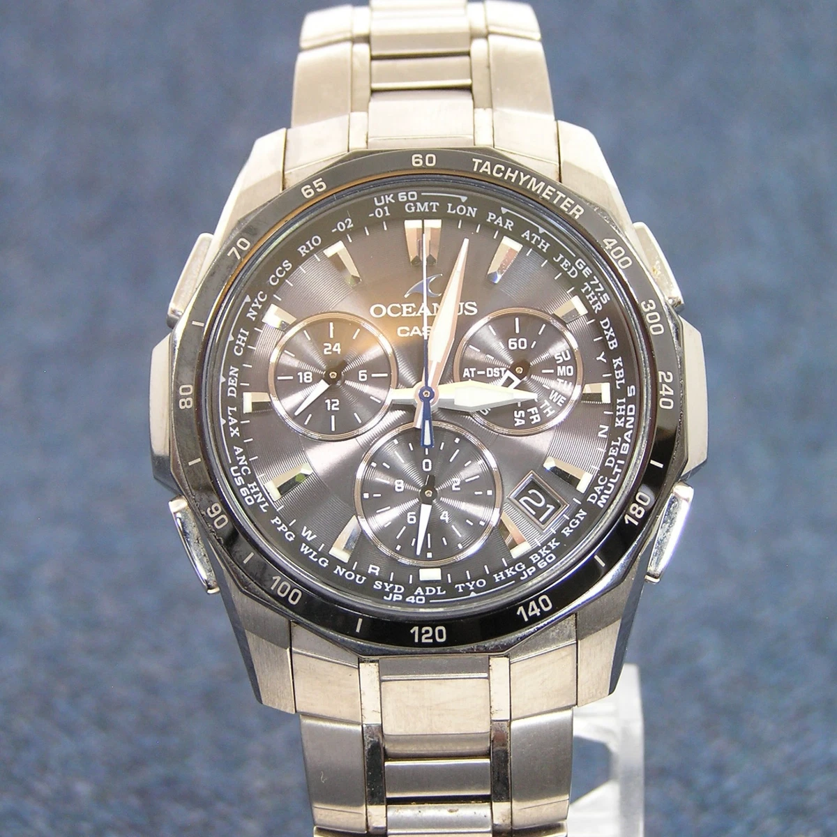 [¡Raro!] Reloj CASIO OCW-S1000 Oceanus Manta Solar Titanio Cronógrafo Japón JDM
