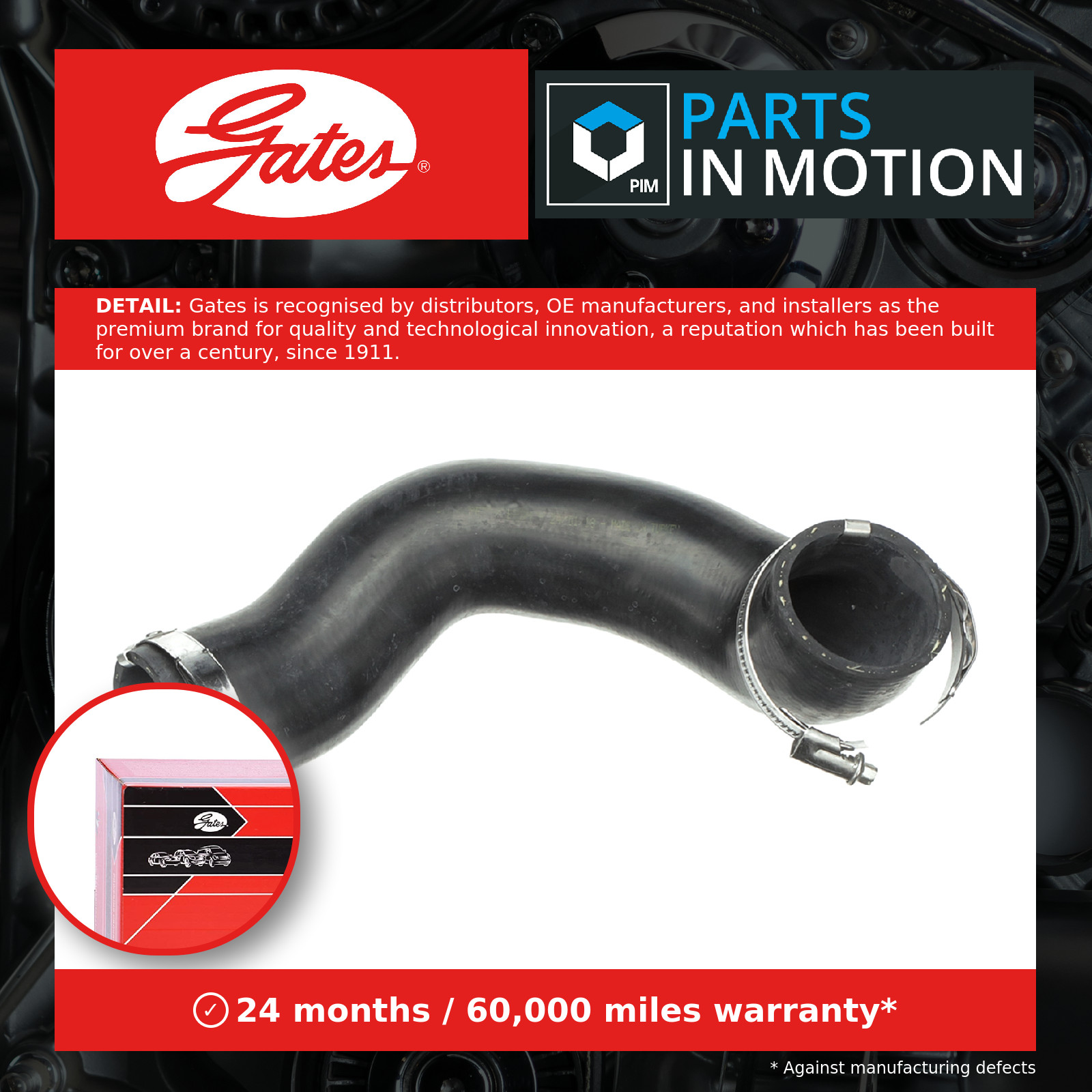 Turbo Hose fits VOLVO S60 Mk1 2.3 00 to 10 B5234T3 Charger Gates 30748238 New - Image 12