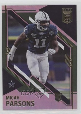 2021 Panini Donruss Elite Rookies Variations Green Micah Parsons #190 e9p