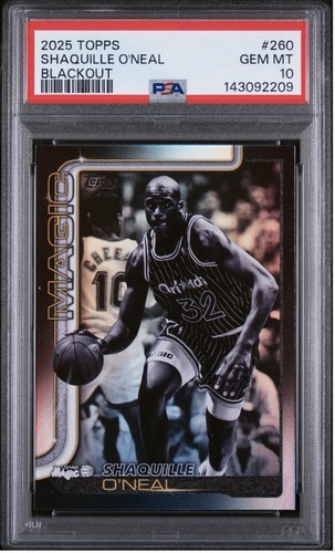 2025-26 Topps - Shaquille O'Neal PSA 10 #260 Blackout