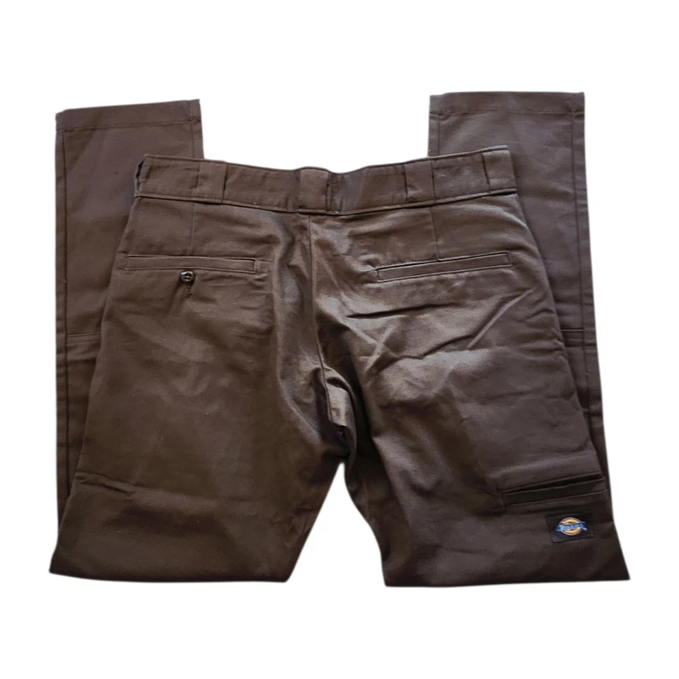 Pantalones de Trabajo Dickies Ajustados Rectos Doble Rodilla Marrón Para Hombre’s 32x30 Flex Duraderos Foto 2 de 4