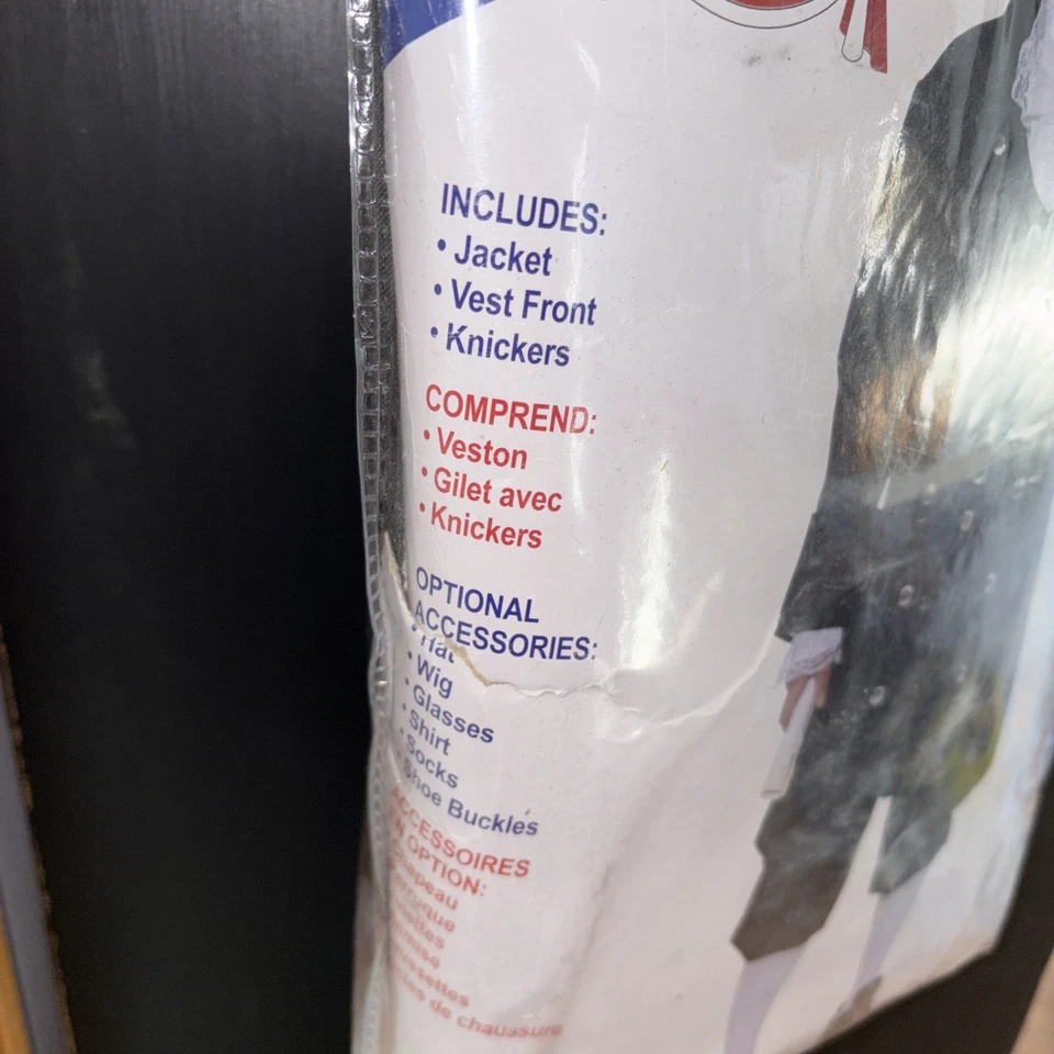 FOUNDING FATHER COLONIAL MAN 3 Pc Halloween Costume - NEW - Image 4 of 4