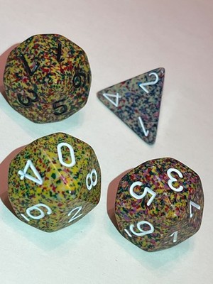 CHX Chessex Speckled Circus ? ? Rpg Ad&d Dice LOT 110925@