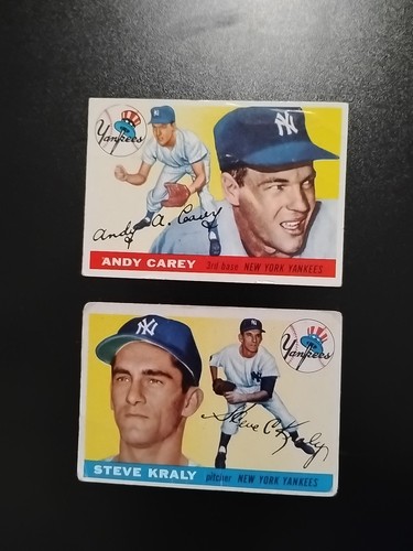 1955 Topps Starter Lo t- 5 Different Cards - All New York Yankees - Picture 6 of 6