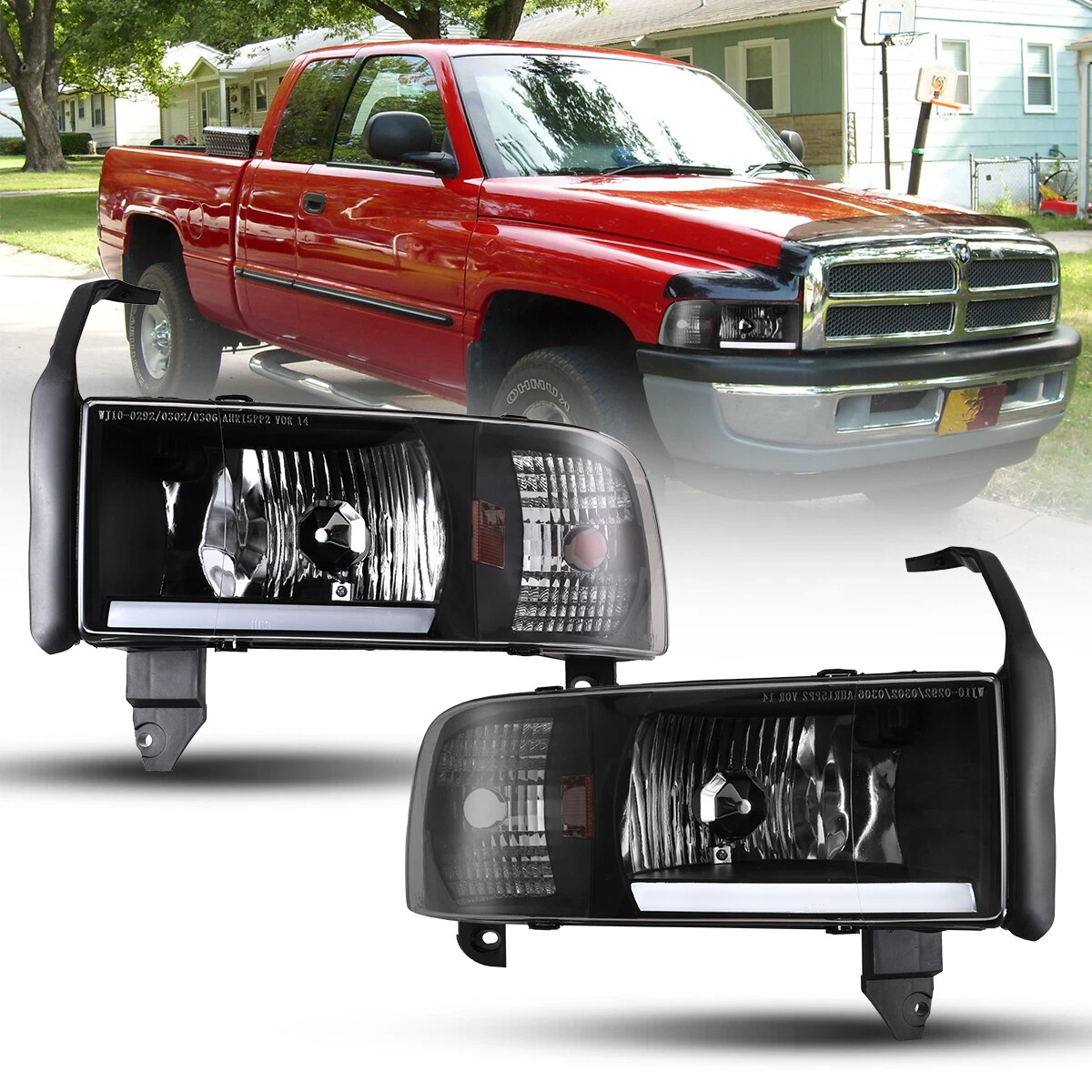 Pair for 1994 2001 Dodge Ram 1500 2500 3500 Headlight Corner
