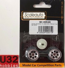 Scaleauto SC-4052D Tire 17.5x8.5mm Monza-2 Aluminum Axle 2.38mm