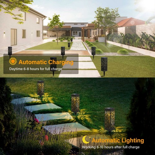 LED Solarlampe Solarleuchte Gartenlicht Außen-Beleuchtung Schattenlaterne Neu - Bild 4 von 25