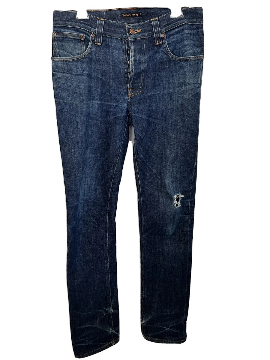 Nudie Jeans Women’s Size 32 x 34 Blue Denim Jeans Button Fly