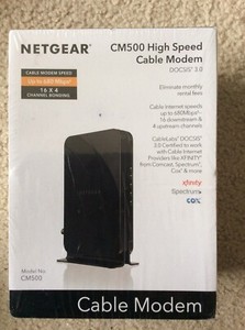 NETGEAR CM500 Modem de câble (CM500100NAS) 680 Mbps - noir NEW SEALED