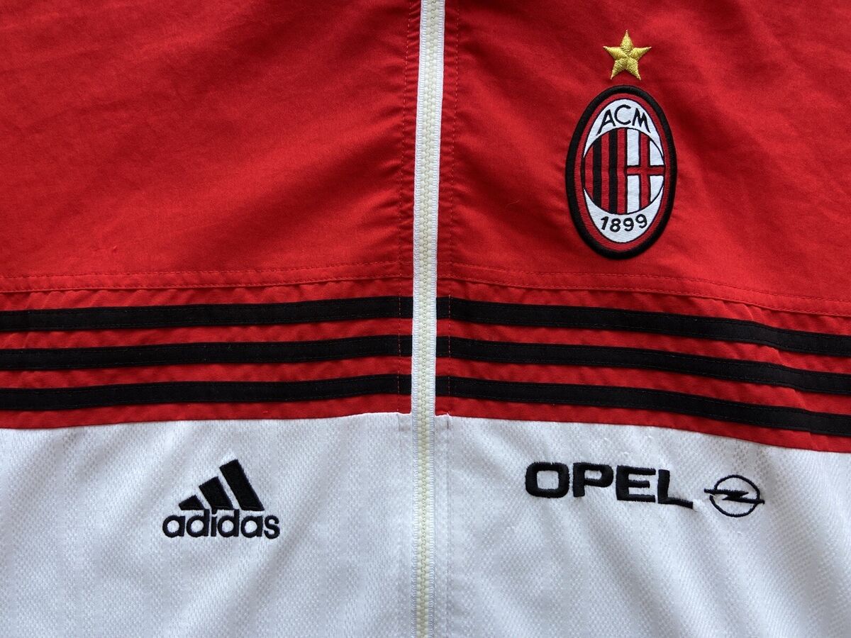 MILAN 2000 2002 FOOTBALL SOCCER TRAINING JACKET ADIDAS sz L MILAN 2000 2002 FOOTBALL SOCCER TRAINING JACKET ADIDAS sz L