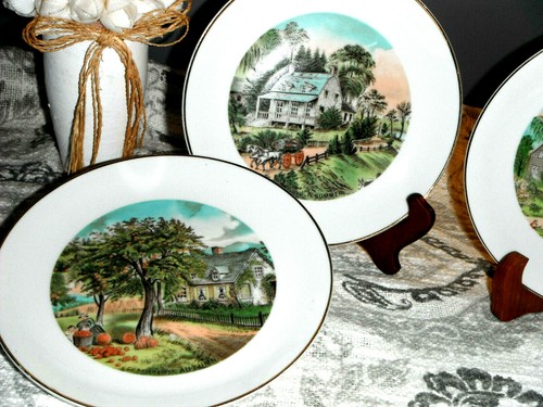 Country Homes Set of 3 Decorator 7" Plates (Made in Japan) - Picture 6 of 6