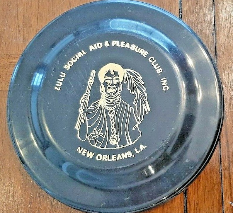 Mardi Gras Zulu Social Aid & Pleasure Club New Orleans Parade Thrown Frisbee
